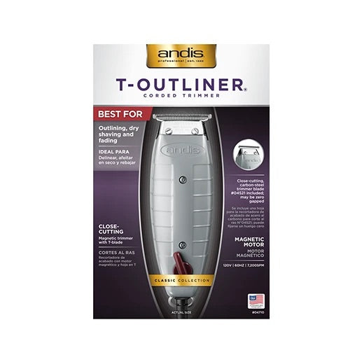 Andis T-Outliner Trimmer with T-Blade, Gray