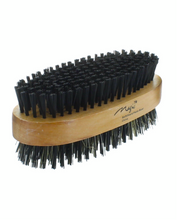 Load image into Gallery viewer, Dual Two Sided Natural Soft &amp; Reinforced Hard Boar Bristles Palm Brush by Magic No. 7710
